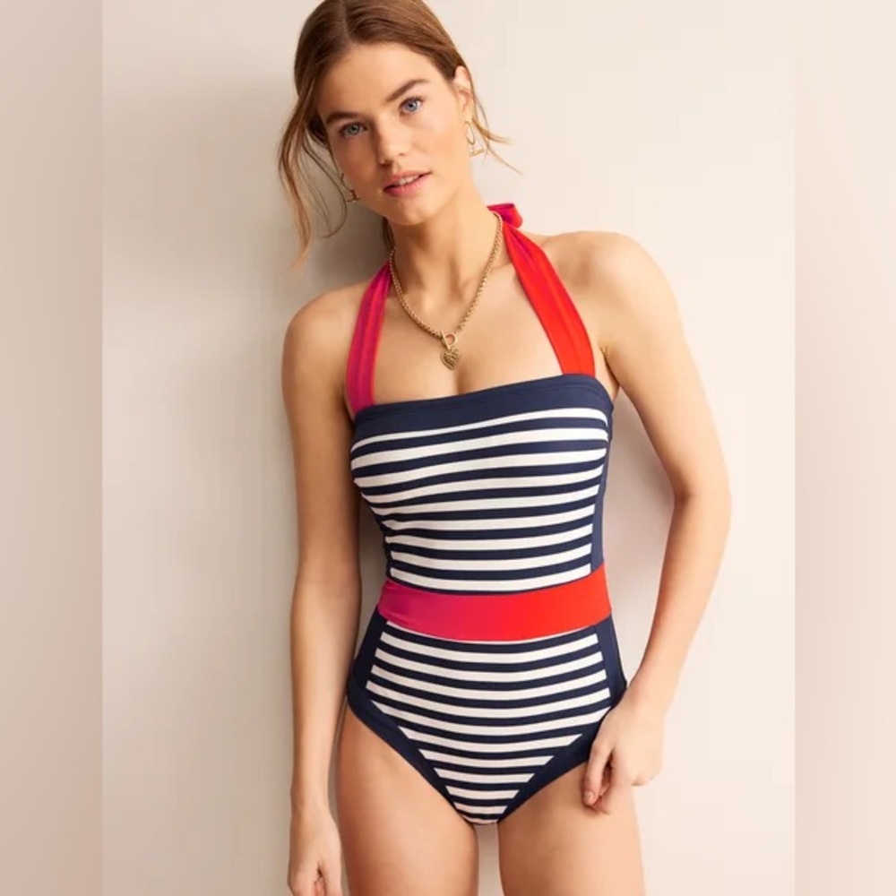 New Boden Santorini Halterneck Swimsuit. Sz 6 - Picture 4 of 8